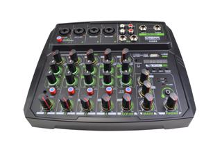 6 Channel Mixer with Bluetooth, USB  